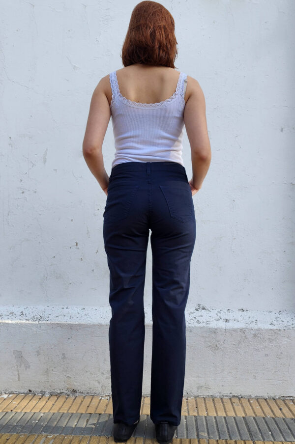 PANATALON DE GABARDINA MUJER AZUL - Imagen 3