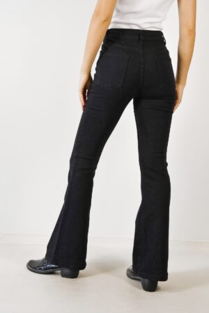 Jeans Oxford Tiro Alto Mujer Negro