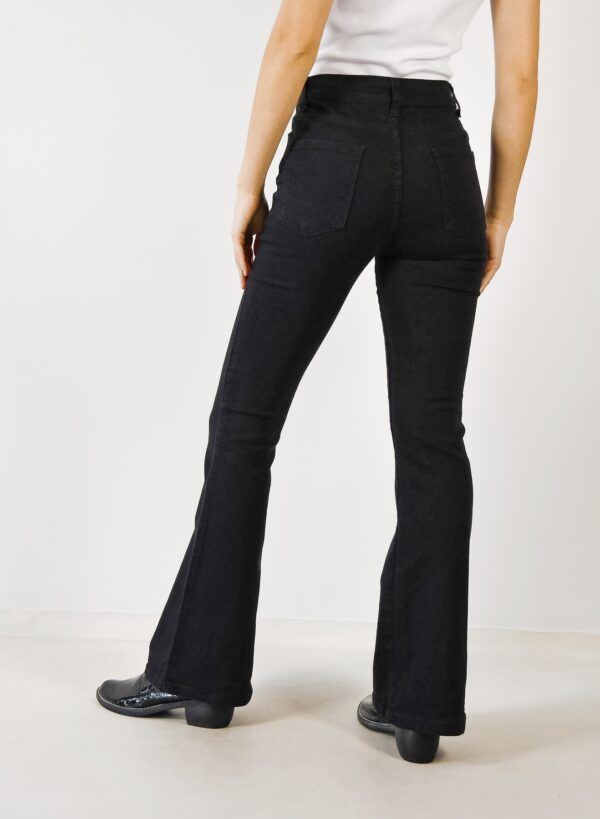 Jeans Oxford Tiro Alto Mujer Negro - Imagen 2