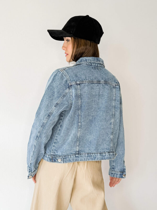Campera de Jean rigido celeste - Imagen 3