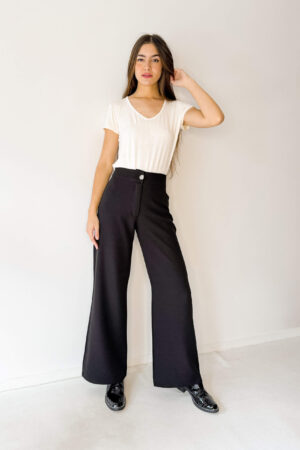 Pantalon Sastrero Negro Mujer