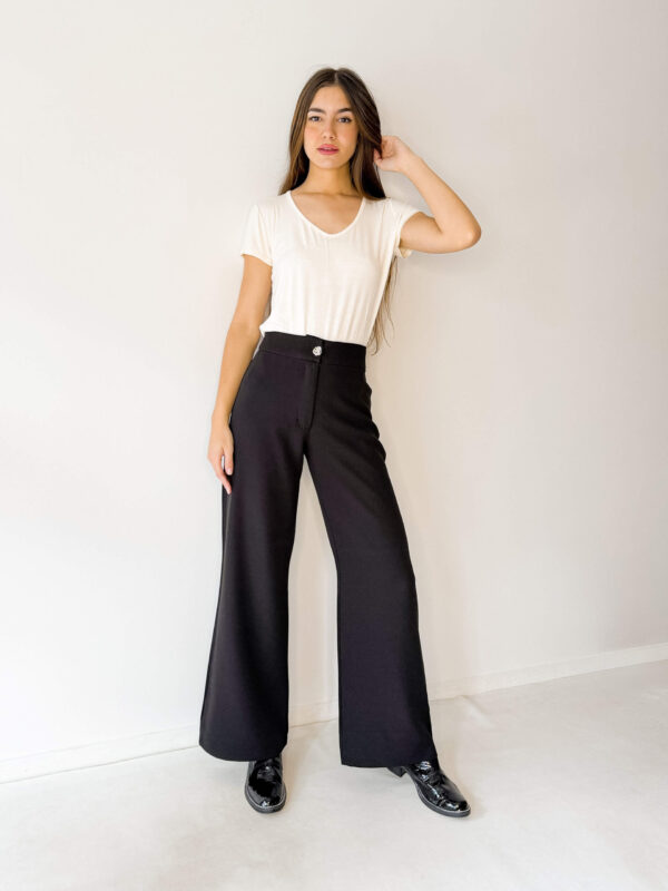 Pantalon Sastrero Negro Mujer