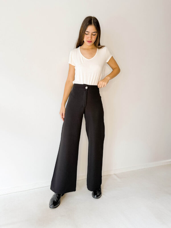 Pantalon Sastrero Negro Mujer - Imagen 4