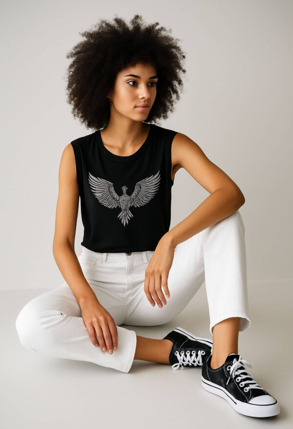 Jeans Rectos Blancos Mujer - Imagen 3