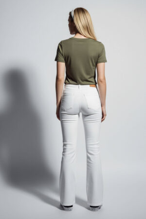jeans mujer tiro alto oxford blanco en talles grandes por mayor